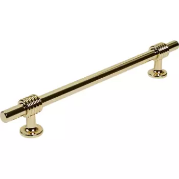 Мебельная ручка-рейлинг матовое золото 160 мм
