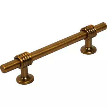 Мебельная ручка-рейлинг состаренная медь 96 мм