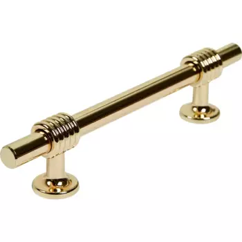 Мебельная ручка-рейлинг матовое золото 96 мм