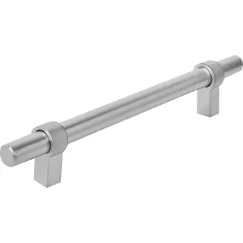 Мебельная ручка-рейлинг матовый хром 128 мм