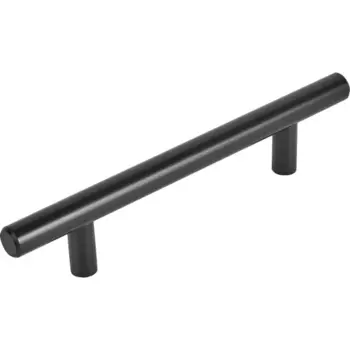 Мебельная ручка-рейлинг матовый черный 96 мм