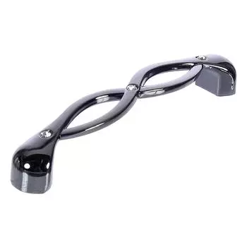 Ручка-скоба CRL34, ЦАМ, 128 мм, цвет чёрный хром