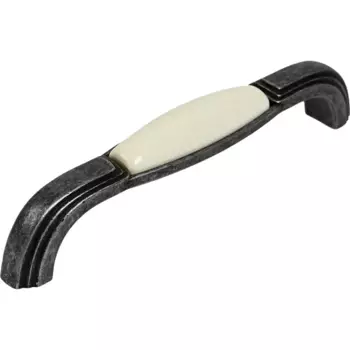 Мебельная ручка-скоба состаренное серебро 128 мм