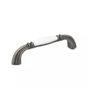 Мебельная ручка-скоба Dispo ЦАМ 96 мм старое серебро