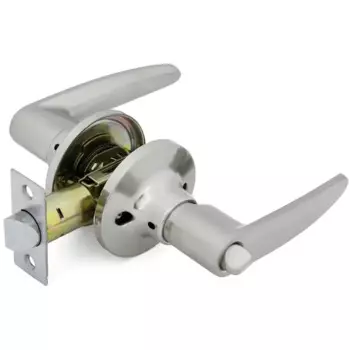 Ручка-защёлка 3502 SN BK, с фиксатором, цвет никель