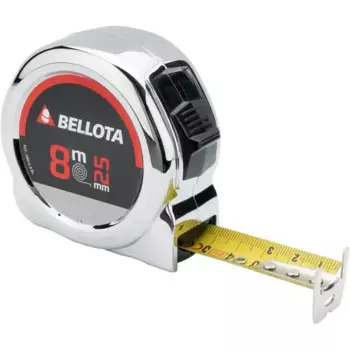 Рулетка Bellota 50012-8BL с двойным крючком 8 м x 25 мм, автоблокировка