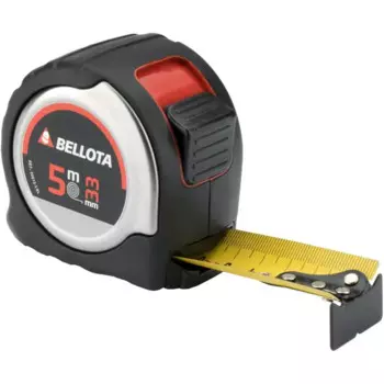 Рулетка Bellota 50013-5BL с двойным крючком 5 м x 33 мм, автоблокировка