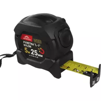 Рулетка Vertextools 3145-5-25 с магнитным наконечником и автостопом 5 м x 25 мм