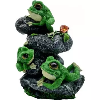 Садовая фигура «Лягушата на камнях» высота 32 см