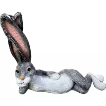 Садовая фигура Заяц ушастик смола 39х31х13 см