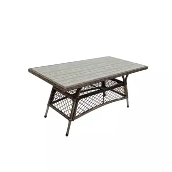 Садовый стол нераздвижной складной Antony 160x85x72 см искусственный ротанг серый