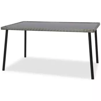 Садовый стол Zena 153x94x10 серый