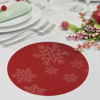 Салфетка 36 см Санта красная