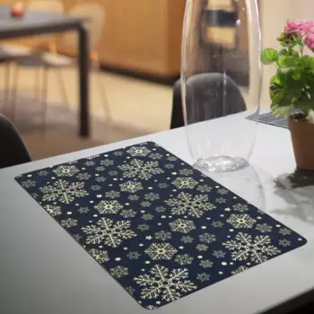 Салфетка 43.5x28.5 см Снежинки синяя