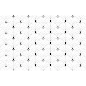 Салфетка сервировочная «Арабеска» 26x41 см белая/серебряная/черная