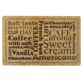 Салфетка сервировочная «Кофе Надписи» с пробковой подложкой 44x28.5 см