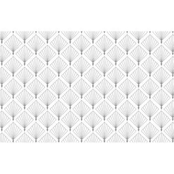 Салфетка сервировочная «Кристалл» 26x41 см белая/серебряная