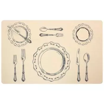 Салфетка «Трапеза», 26х41 см, ПВХ, цвет прозрачный