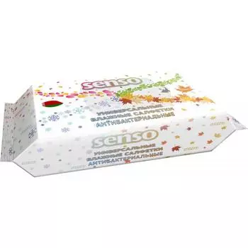 Салфетки влажные универсальные антибактериальные «Senso» 100 шт.