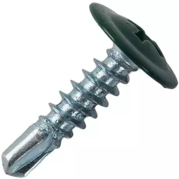 Саморезы для металла с пресс-шайбой STANDERS RAL6005 сверлоконечные зеленые 4.2x16 400 шт.