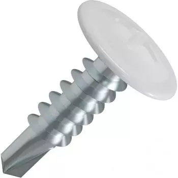 Саморезы для металла с пресс-шайбой STANDERS RAL9003 сверлоконечные белые 4.2x16, на вес (около 645 шт./кг)