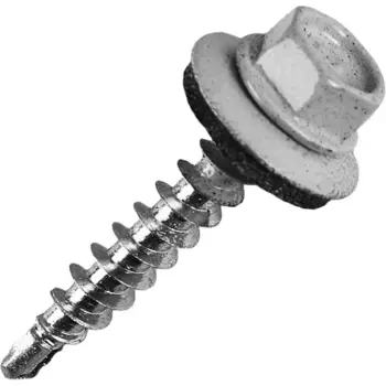 Саморезы кровельные по дереву с пресс-шайбой RAL7004 4.8x29 8 шт.