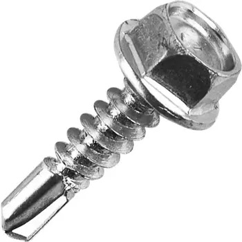 Саморезы кровельные по дереву с пресс-шайбой оцинкованные 4.8x19 100 шт.