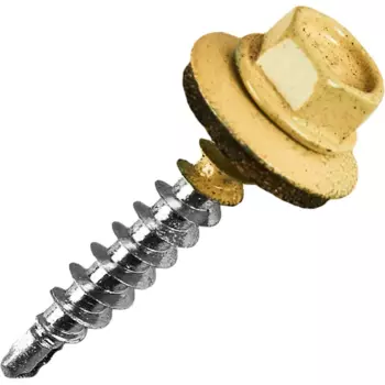 Саморезы кровельные по дереву с пресс-шайбой RAL1014 4.8x29 80 шт.