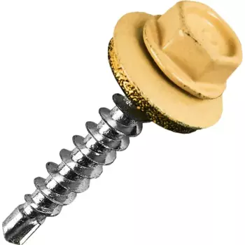 Саморезы кровельные по дереву с пресс-шайбой RAL1014 4.8x29 8 шт.