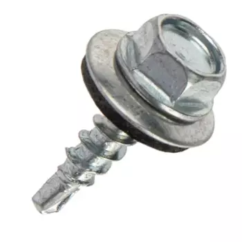 Саморезы кровельные по дереву с пресс-шайбой оцинкованные 4.8x19 10 шт.