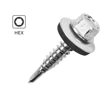 Саморезы кровельные по дереву Standers с пресс-шайбой 4.8x29 1 кг