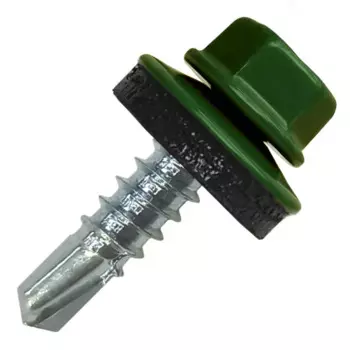 Саморезы кровельные по металлу RAL6005 4.8x19 мм