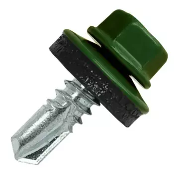 Саморезы кровельные по металлу RAL6005 6.3x19 мм