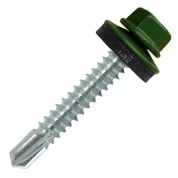 Саморезы кровельные по металлу RAL6005 6.3x38 мм