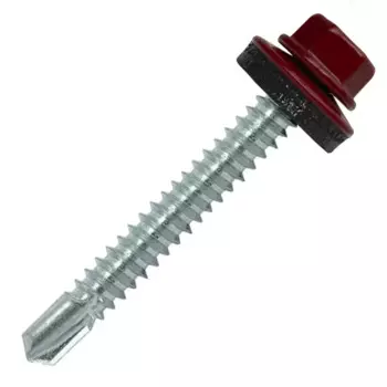 Саморезы кровельные по металлу с пресс-шайбой RAL3005 6.3x51 мм