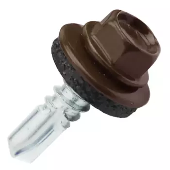 Саморезы кровельные по металлу Dilwis с пресс-шайбой RAL 8017 5.5x19 мм 100 шт.