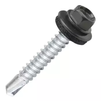 Саморезы кровельные по металлу Dilwis с пресс-шайбой RAL 7024 5.5x38 мм 70 шт.