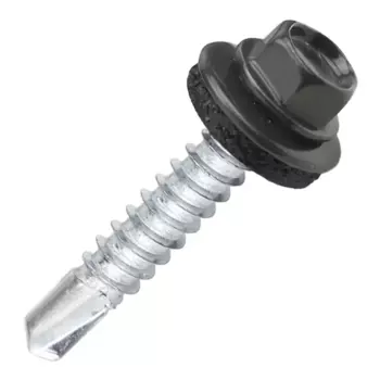 Саморезы кровельные по металлу Dilwis с пресс-шайбой RAL 7024 5.5x32 мм 80 шт.