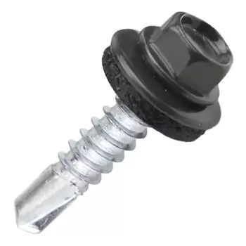 Саморезы кровельные по металлу Dilwis с пресс-шайбой RAL 7024 5.5x25 мм 90 шт.