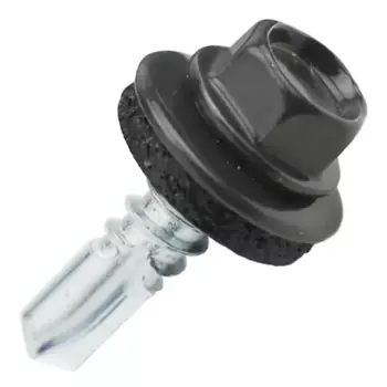 Саморезы кровельные по металлу Dilwis с пресс-шайбой RAL 7024 5.5x19 мм 100 шт.