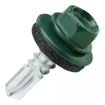 Саморезы кровельные по металлу Dilwis с пресс-шайбой RAL 6005 5.5x19 мм 100 шт.