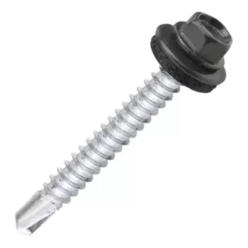 Саморезы кровельные по металлу Dilwis с пресс-шайбой RAL 7024 5.5x51 мм 40 шт.