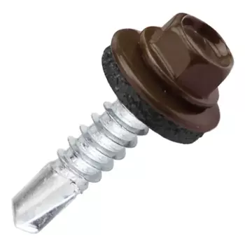 Саморезы кровельные по металлу Dilwis с пресс-шайбой RAL 8017 5.5x25 мм 90 шт.