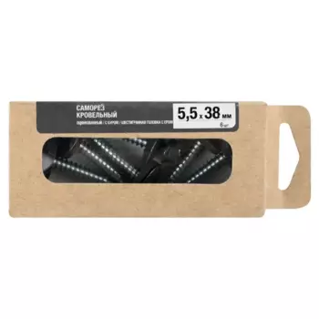 Саморезы кровельные по металлу с пресс-шайбой 5.5x38 мм 6 шт.