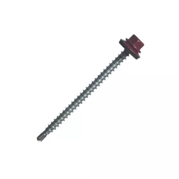 Саморезы кровельные по металлу с пресс-шайбой оцинкованные 4.8x70 100 шт