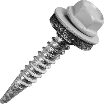 Саморезы кровельные по металлу с пресс-шайбой RAL7004 5.5x32 6 шт.