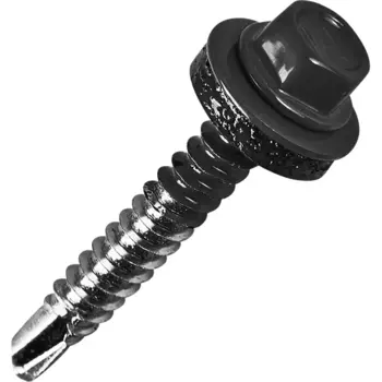 Саморезы кровельные по металлу с пресс-шайбой RAL 7024 6.3x38 50 шт.