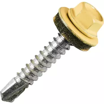 Саморезы кровельные по металлу с пресс-шайбой RAL 1014 5.5x32 6 шт.