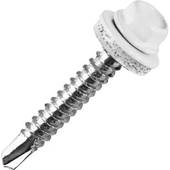 Саморезы кровельные по металлу с пресс-шайбой RAL 9003 5.5x38 6 шт.