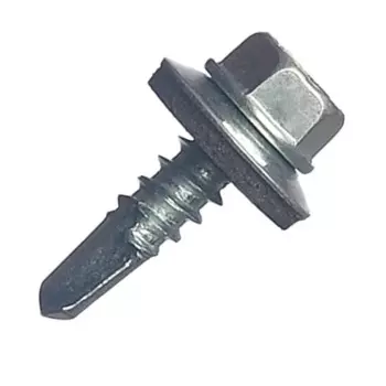 Саморезы кровельные по металлу с пресс-шайбой цинк 5.5х19 100 шт